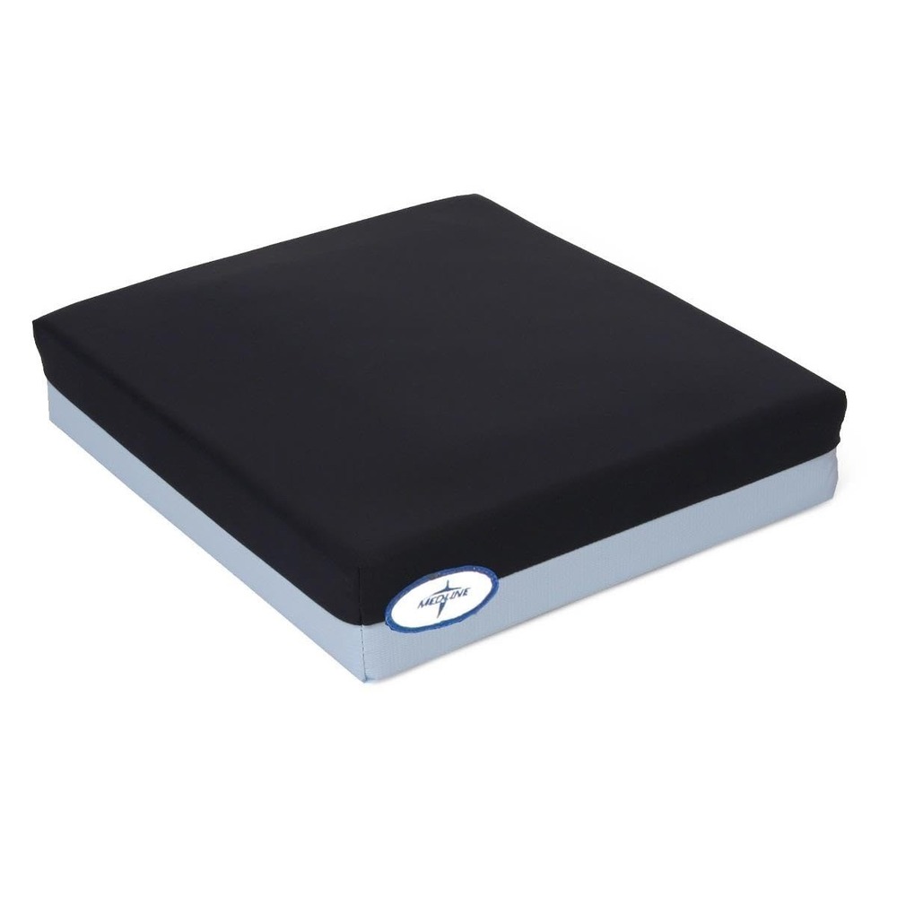 22x18x3" Gel Foam Wheelchair Seat Cushion by Medline w/ Washable Cover Support
